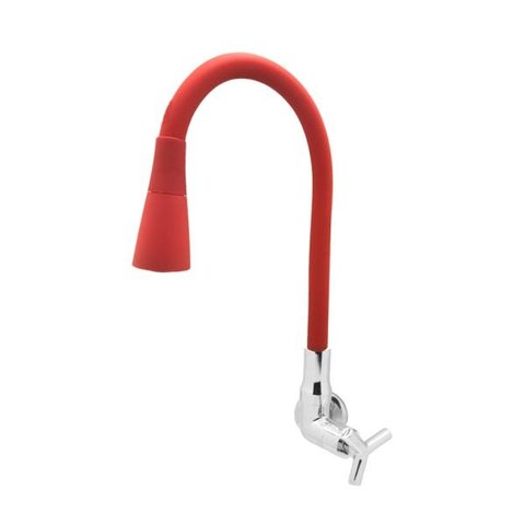 Torneira Cozinha Vermelha Conic Parede 2 Jatos C55 3068 1/4