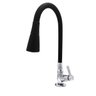 Torneira Cozinha Tubo Silicone Conic Bancada 2 Jatos 1/4v Preto - 1