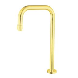 Torneira Slim Tube Dourada Fosca Alta Square 3493 - 1