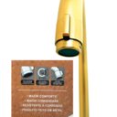 Ver imagem 2 de Torneira Slim Tube Dourada Fosca Alta 3492