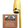 Torneira Slim Tube Dourada Fosca Alta 3492 - 2