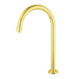 Torneira Slim Tube Dourada Fosca Alta 3492