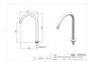 Ver imagem 3 de Torneira Slim Tube Dourada Fosca Alta 3492