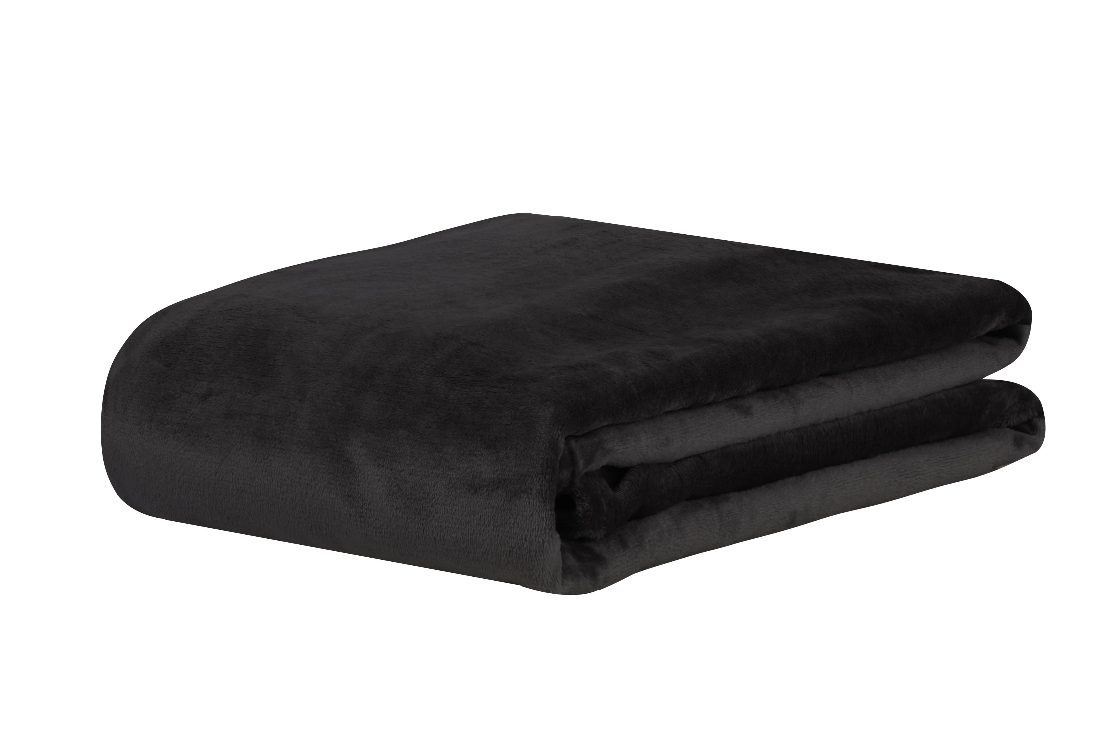 Cobertor Manta Super Soft Casal 2,20x1,80 300G/M² Premium:Preto/Liso