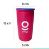 Copo Infantil Transição Para Bebês 12 Meses 360 Antivazamento Grande 235 mL Clingo - Rosa - 3