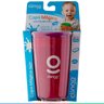 Copo Infantil Transição Para Bebês 12 Meses 360 Antivazamento Grande 235 mL Clingo - Rosa - 6