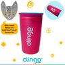 Copo Infantil Transição Para Bebês 12 Meses 360 Antivazamento Grande 235 mL Clingo - Rosa - 5
