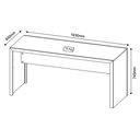 Ver imagem 2 de Mesa para Escritório Home Office ME4109 MDP Preto - Gran Belo