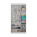 Ver imagem 5 de Guarda-roupa Infantil 92cm 3 Portas e 2 Gavetas Encanto Multimóveis Mp4447 Branco/madeirado Branco/