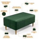 Ver imagem 5 de Kit 02 Puffs Cléo W01 Pés Palito 90 Cm Facto Verde Musgo