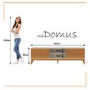 Ver imagem 3 de Rack para Tv até 65 Polegadas 2 Portas com Puxador em Madeira Maciça Domus 180cm retrô
