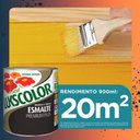 Ver imagem 3 de Tinta Esmalte Sintetico Brilhante 900ml Lukscolor Cores - Conhaque
