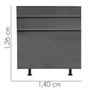 Ver imagem 2 de Cabeceira Estofada Argentina 140cm Casal para Cama Box Suede Cinza Escuro Grafite Gat Magazine