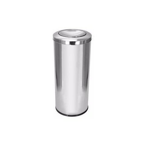Lixeira Aço Inox 22 Litros Tampa Meia Esfera:inox