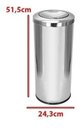Ver imagem 2 de Lixeira Aço Inox 22 Litros Tampa Meia Esfera:inox
