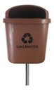 Ver imagem 1 de Cesto Individual Lixeira Coleta Seletiva 40 Litros Com Poste:Preto