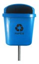 Ver imagem 5 de Cesto Individual Lixeira Coleta Seletiva 40 Litros Com Poste:Preto