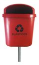 Ver imagem 7 de Cesto Individual Lixeira Coleta Seletiva 40 Litros Com Poste:Preto