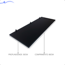 Ver imagem 3 de 1 Prateleira Preta 80X30 Com Suporte Flutuante Mdf  Organizadora Decoração Cozinha Quarto Banheiro