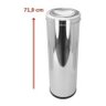 Lixeira Aço Inox com Tampa Basculante Meia Esfera 30 Litros:Inox - 2