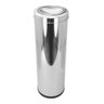 Lixeira Aço Inox com Tampa Basculante Meia Esfera 30 Litros:Inox - 1