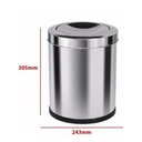 Ver imagem 2 de Lixeira Inox 13,5 L Tampa Meia Esfera:Inox