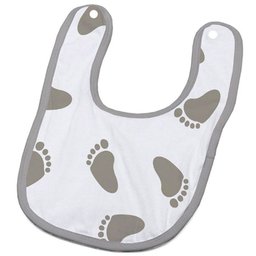 Babador Tecebem Baby Kinder Impermeável C/ Botão Mia Cinza - 2