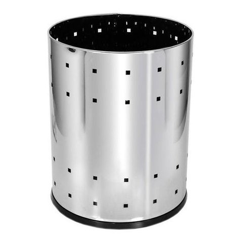Lixeira Aço Inox Casa Ou Escritório 22 Litros Telada:Inox