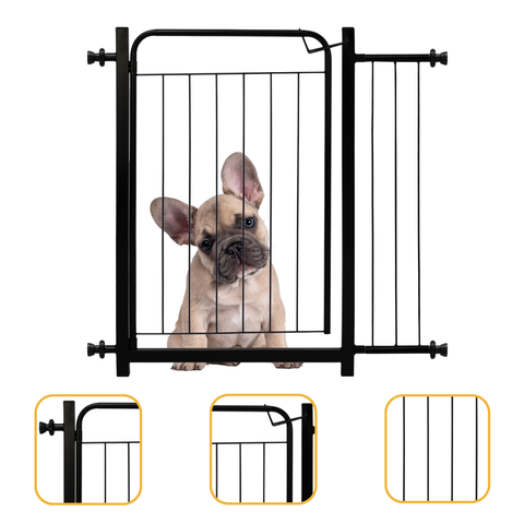 Portão Pet Preto Proteção Criança Bebê Cachorro Cão com Extensor 15cm Itagold