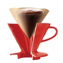 Ver imagem 2 de Coador de Café em Acrílico Vermelho Hario V60 - Tamanho 01