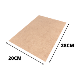 Kit 10 Chapa de MDF Cru 3mm -20cm x 28cm x 3mm - Placa Decoração, Chapa para Adesivo Sublimação - 1