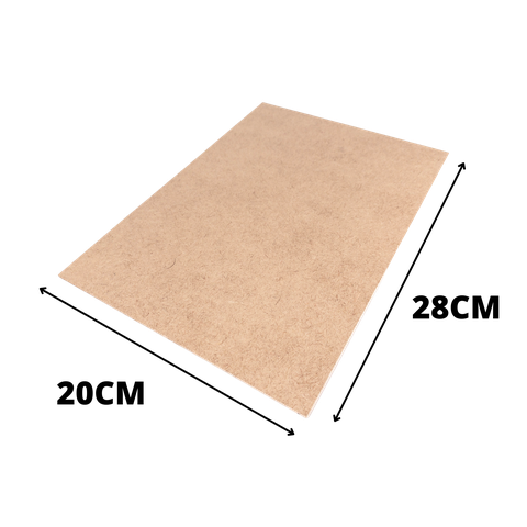 Kit 10 Chapa de MDF Cru 3mm -20cm x 28cm x 3mm - Placa Decoração, Chapa para Adesivo Sublimação