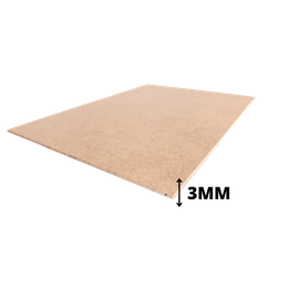 Kit 10 Chapa de MDF Cru 3mm -20cm x 28cm x 3mm - Placa Decoração, Chapa para Adesivo Sublimação - 3