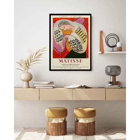 Quadro Decorativo Matisse Provence - 70x50cm:moldura Branca