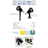 Espeto/spot Led Play Pc Ip65 5w Luz Verde Biv Preto Blumenau - 3
