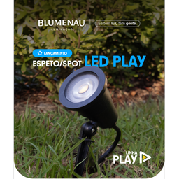 Espeto/spot Led Play Pc Ip65 5w Luz Verde Biv Preto Blumenau - 7
