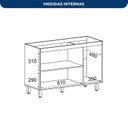 Ver mais imagens de Balcão 3 Portas 2 Gavetas sem Tampo Evidence
