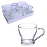 Jogo De Xicara Cafe De Vidro Com Alca De Metal 6 Peças 100Ml - 1