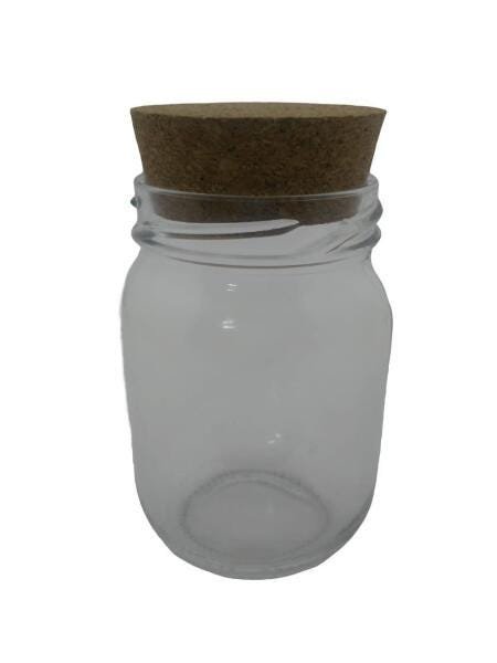 Pote De Vidro 200ml Com Rolha Kit Contem 24Un - 1