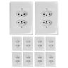 Kit 10 Tomadas Duplas 2 2p+t 20a 250v Ilumi Cor:branco - 1