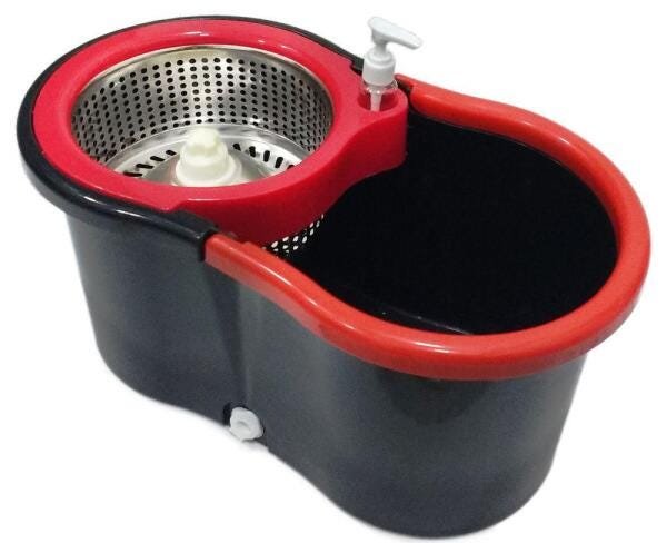 Balde Esfregão Mop Cabo 1.60 Centrifuga Inox 2 Refis - 5
