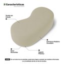 Ver imagem 3 de Conjunto 02 Puffs Decorativos Living Aisha Orgânico Veludo Bege - Desk Design