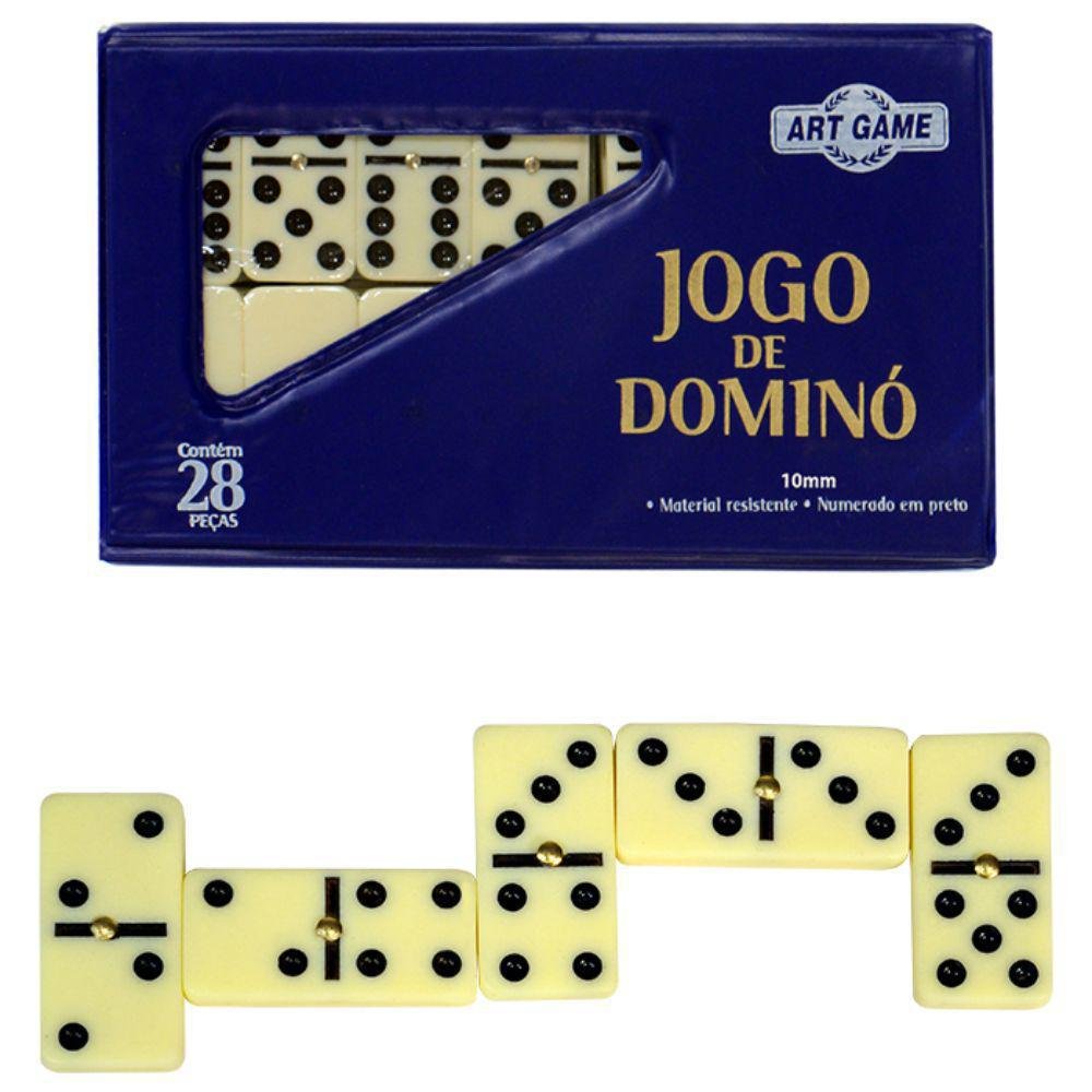 Ogo domino profissional classico tabuleiro com estojo 28 pecas