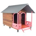 Ver imagem 2 de Casinha Casa de Cachorro Madeira Grande Dupla com Varanda Dog House