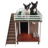Casinha Casa de Cachorro Madeira com Deck e Varanda Dog House - 2