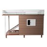 Casinha Casa de Cachorro Madeira com Deck e Varanda Dog House - 3
