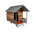 Ver imagem 2 de Casinha Casa de Cachorro Madeira Grande com Varanda Dog House
