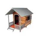 Ver imagem 1 de Casinha Casa de Cachorro Madeira Grande com Varanda Dog House
