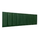 Ver imagem 1 de Cabeceira King Veludo Verde Placa Modulada Estofada Ripada Adesiva