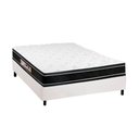 Ver imagem 1 de Cama Box Casal: Colchão Espuma Castor D33 Black e White Double Face + Base White(138x188)